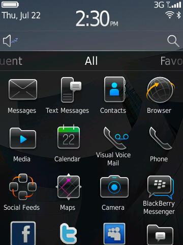BlackBerry 6'nin ana ekranı ve yeni özellikleri ortaya çıktı