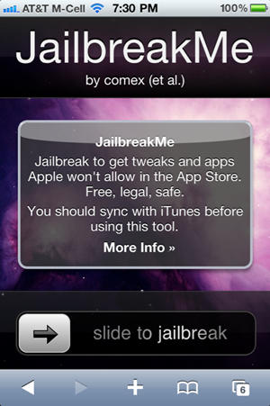 Ve iPhone 4 Jailbreak'ten nasibini aldı