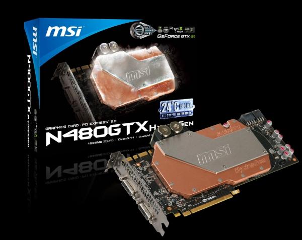 MSI su soğutmalı GeForce GTX 480 HydroGen modelini tanıttı