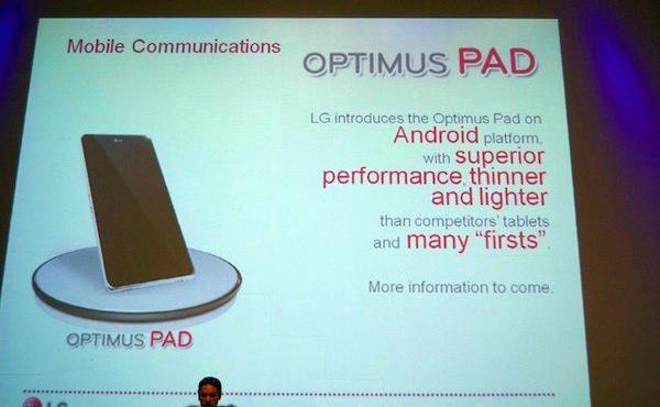 İşte LG'nin iPad'den daha iyi dediği yeni tablet bilgisayarı: Optimus Pad