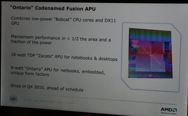 AMD merakla beklenen Fusion işlemcisini gösterdi