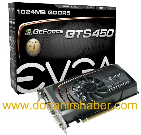 EVGA'nın GeForce GTS 450 modeli gün ışığına çıktı