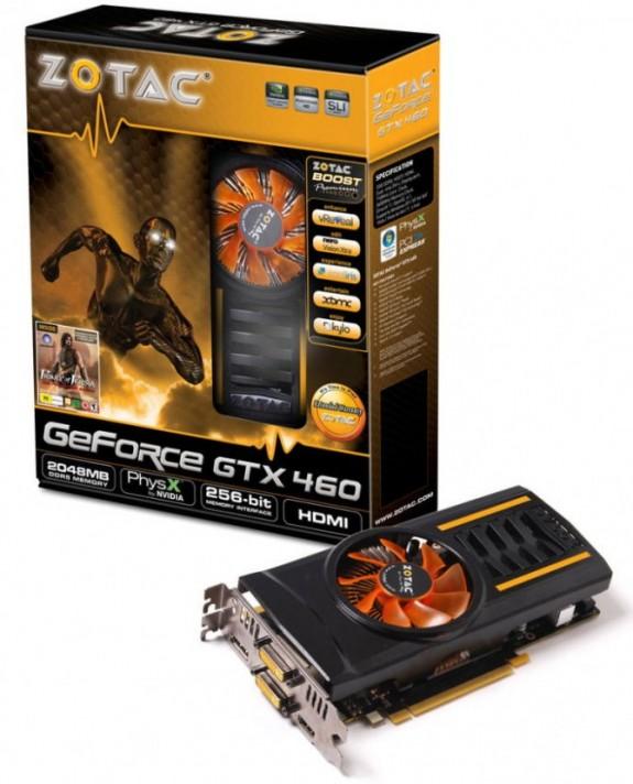 Zotac 2GB GDDR5 bellekli GeForce GTX 460 modelini tanıttı
