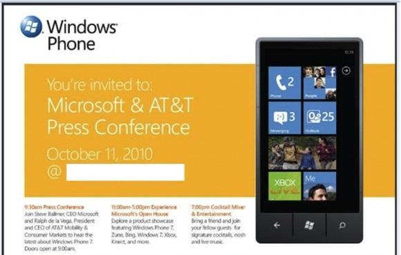 Microsoft Windows Phone 7 için 11 Ekim'de etkinlik düzenleyecek