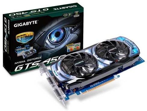 Gigabyte 930MHz'de çalışan özel tasarımlı GeForce GTS 450 modelini satışa sundu