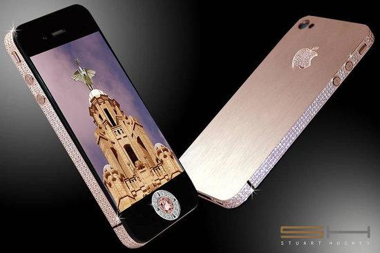 Stuart Hughes'dan dünyanın en pahalı iPhone 4'ü: Diamond Rose Edition