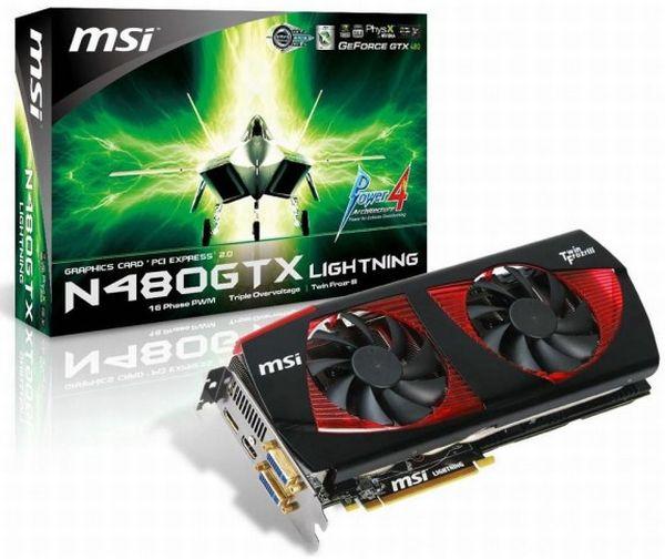 MSI, GeForce GTX 480 Lightning modelini duyurdu
