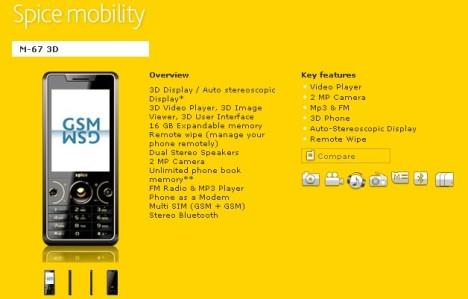 Spice Mobility, 3D destekli yeni telefonunu 97$'a satışa sunuyor