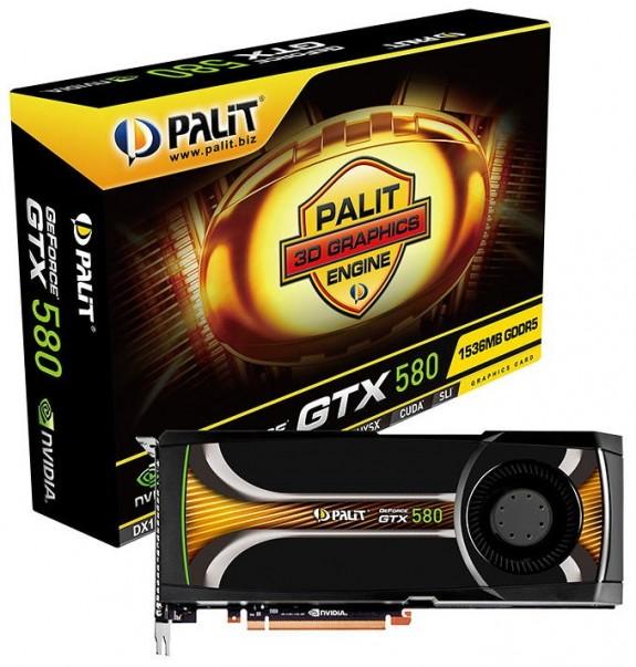 Palit, GeForce GTX 580 ve GeForce GTX 580 Sonic modellerini duyurdu