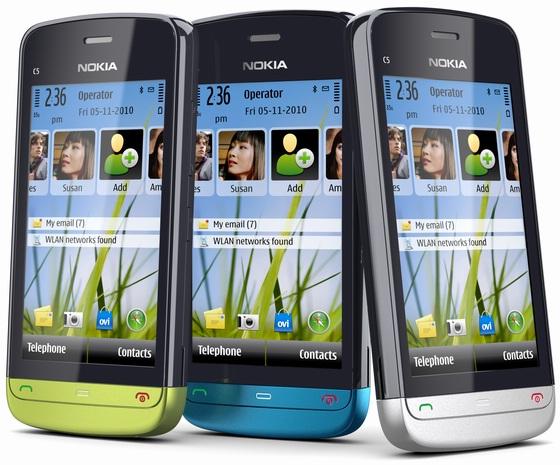 Nokia, dokunmatik ekranlı C5-03'ün dağıtımına başladı