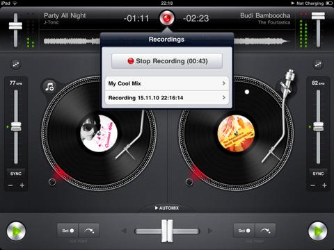 dj olmak isteyen iPad kullanıcıları için; djay for iPad AppStore'da