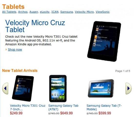 Amazon tablet bilgisayarlara özel bölüm açtı