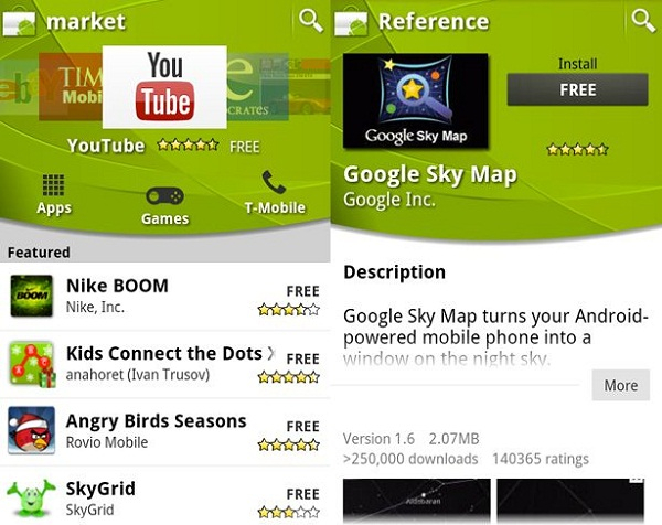 Android Market uygulaması makyajlanıyor