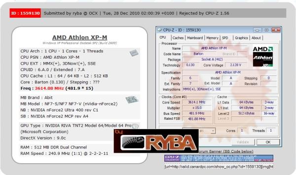Eski usul hız aşırtma: Athlon XP-M 2600+ ile 3.6GHz'e çıkıldı