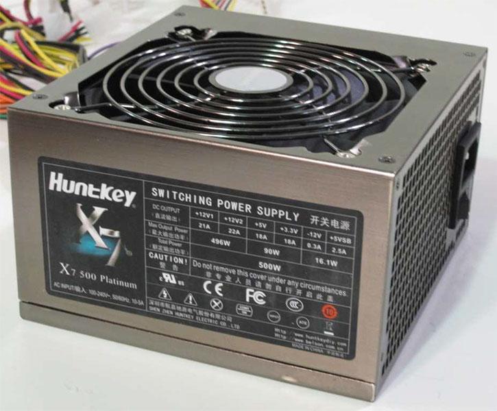 Huntkey'in 500 Watt kapasiteli güç kaynağı X7, 80Plus Platinum sertifikası aldı
