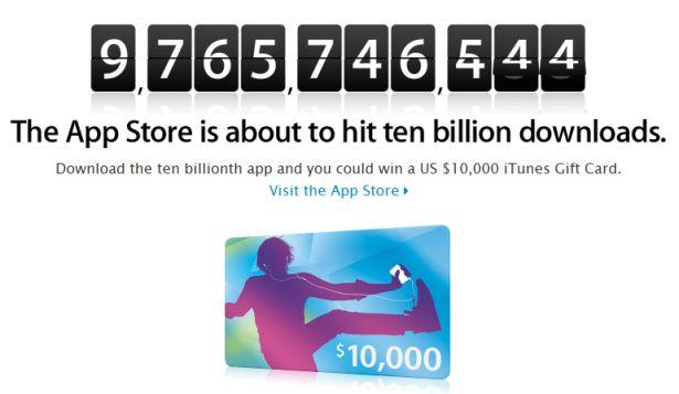 Apple geri sayıma başladı: AppStore'da 10 milyarıncı uygulamayı indirecek talihli bekleniyor