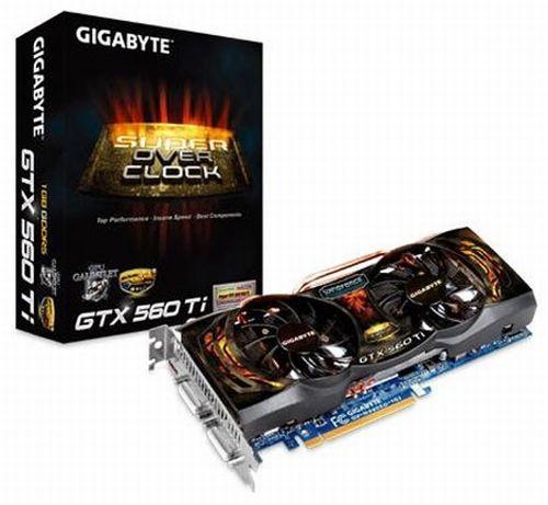 Gigabyte 1GHz'de çalışan GeForce GTX 560 Ti SuperOverclock modelini tanıttı