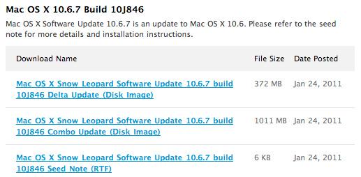 Apple, Mac OS X 10.6.7'nin ikinci derlemesini yayınladı