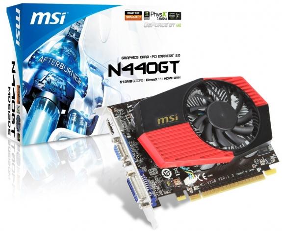 MSI özel tasarımlı GeForce  GT 440 modellerini kullanıma sunuyor