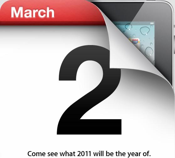 iPad 2, 2 Mart'ta lanse ediliyor