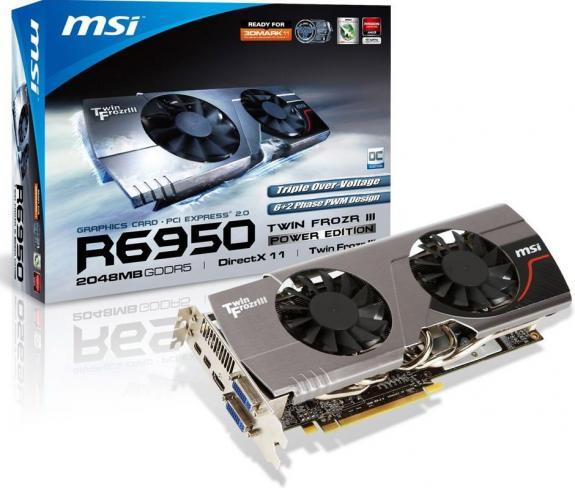 MSI özel tasarımlı Radeon HD 6950 Twin Frozer III Power Edition modelini duyurdu