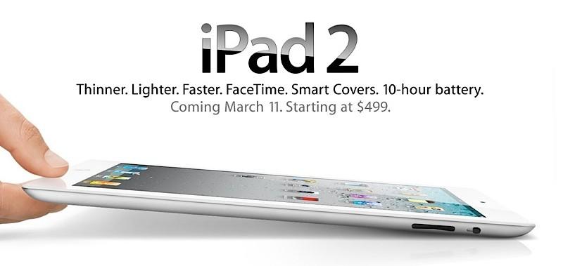 Ve işte iPad 2; Daha ince, daha hafif, daha hızlı ve kameralı!