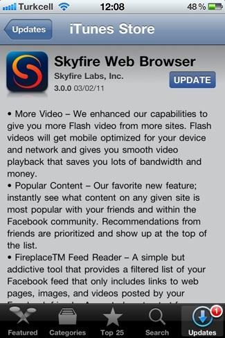 iOS için Skyfire 3.0 yayınlandı; Daha gelişmiş Flash video ve Sosyal ağ desteği