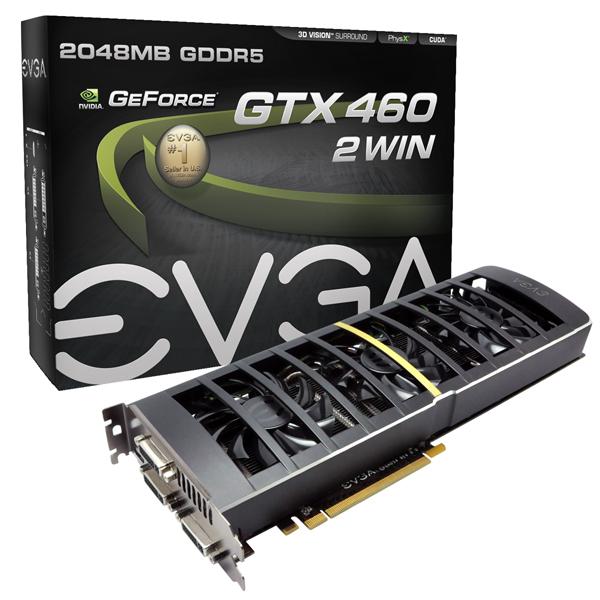 EVGA çift grafik işlemcili GeForce GTX 460 2Win modelini duyurdu
