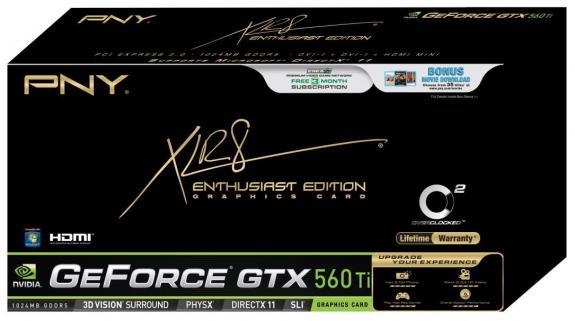 PNY fabrika çıkışı hız aşırtmalı GeForce GTX 560 Ti OC2 modelini duyurdu