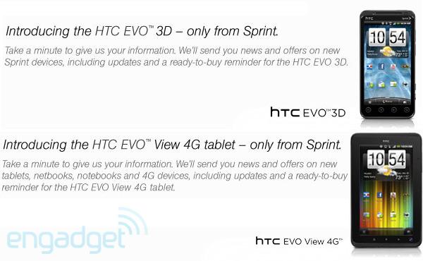HTC EVO 3D ve EVO View 4G'nin resmi görüntüleri ortaya çıktı