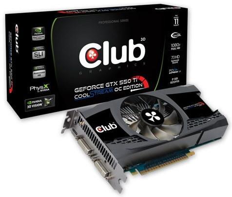 Club3D 2GB GDDR5 bellekli GeForce GTX 550 Ti modelini duyurdu