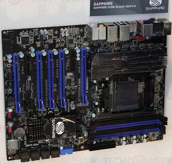 Sapphire'den AMD'nin Bulldozer FX işlemcileri için üst seviye anakart; Pure Black 990FX-N