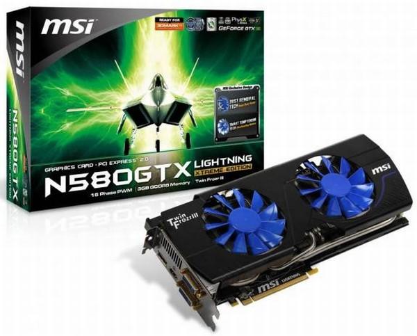 MSI yeni ekran kartı GeForce GTX 580 Lightning Xtreme Edition'ı duyurdu
