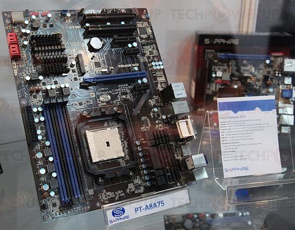 Sapphire'den AMD'nin Fusion işlemcileri için yeni anakart; Pure Platinum A75