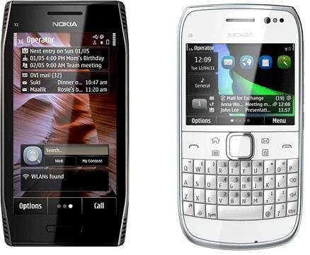 Nokia X7-00 ve E6, İngiltere ile Amerika'da satışa sunuluyor
