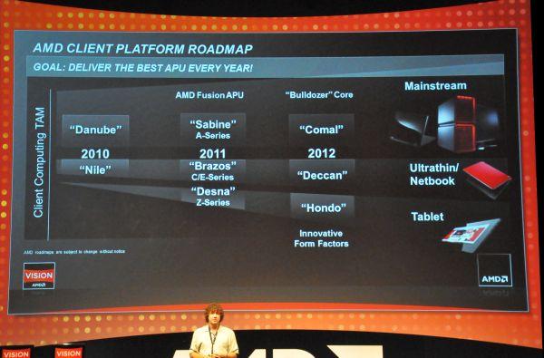 AMD'nin 2012 model Fusion işlemcileri Bulldozer mimarisini kullanacak; Mühendislik örnekleri hazır
