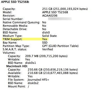OS X; 10.6.8 ile Trim desteğine kavuştu