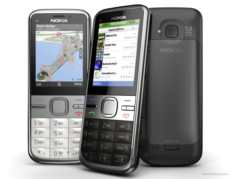 Nokia C5-00'da revizyona gitti. Artık 256 MB RAM'i, 512 MB ROM'u, 5 MP kamerası var