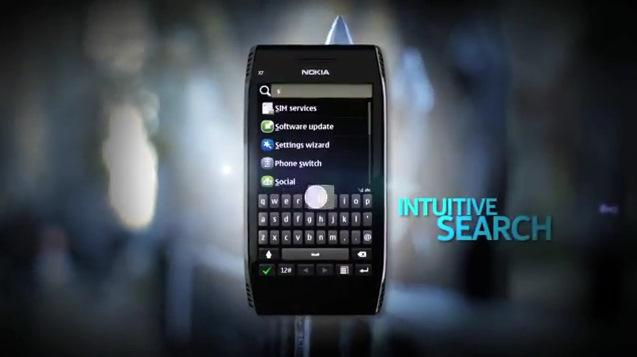 Nokia'dan Symbian Anna desteğini arkasına alan X7-00 için tanıtım reklamı