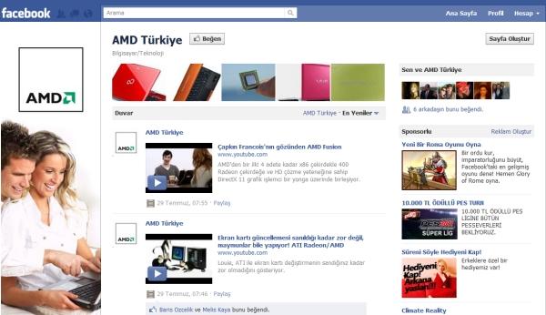AMD Türkiye resmi Facebook sayfası açıldı