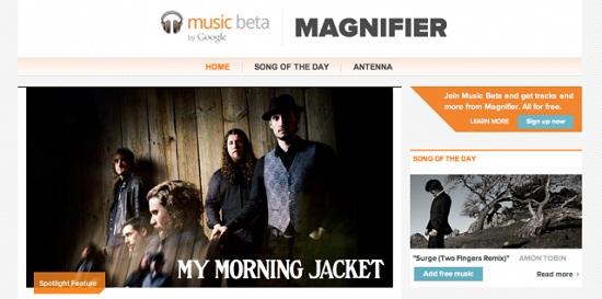 Google Music Beta hizmetinin resmi blogu Magnify yayına başladı