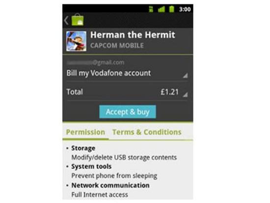 Vodafone Android için uygulama içi operatör ücretlendirmesini başlatıyor