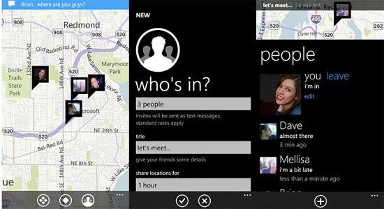 Microsoft, Windows Phone için 'We're in' lokasyon paylaşım uygulamasını yayınladı 