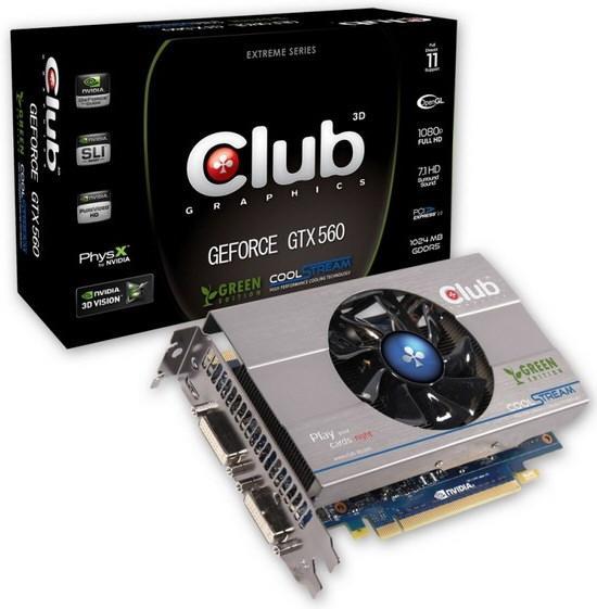 Club 3D'den yeni ekran kartı; GeForce GTX 560 Ti Green Edition 
