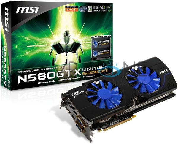 MSI GeForce GTX 580 Lightning Xtreme Edition en sonunda satışa sunuluyor
