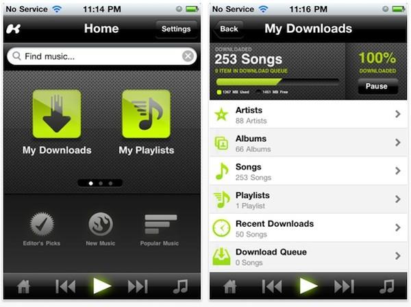 Kazaa uygulaması iOS cihazları için çevrimiçi müzik yayını getiriyor