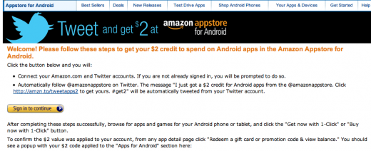 Amazon'dan 2$'lık Appstore kredisi hediye