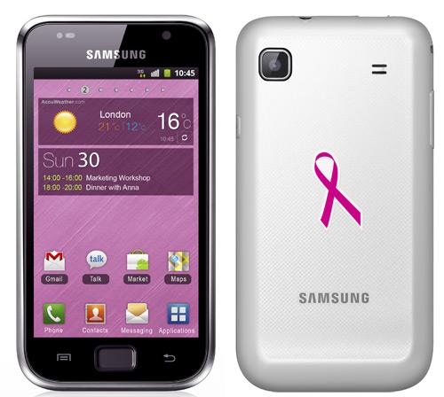 Samsung, pembe kurdele logolu Galaxy S Plus ve Chat 335 ile meme kanseriyle savaşıyor
