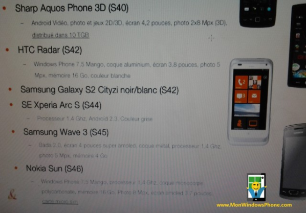 Windows Phone Mango destekli Nokia Sun'ın teknik özellikleri sızdırıldı