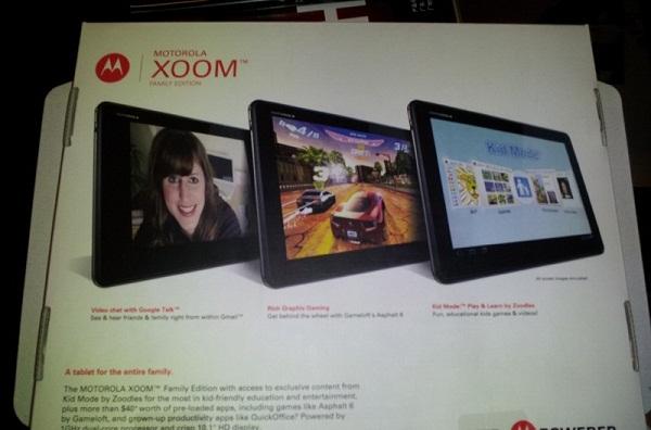 Motorola Xoom Aile Sürümü çocuklara hitap eden uygulamalarıyla satışa sunulacak